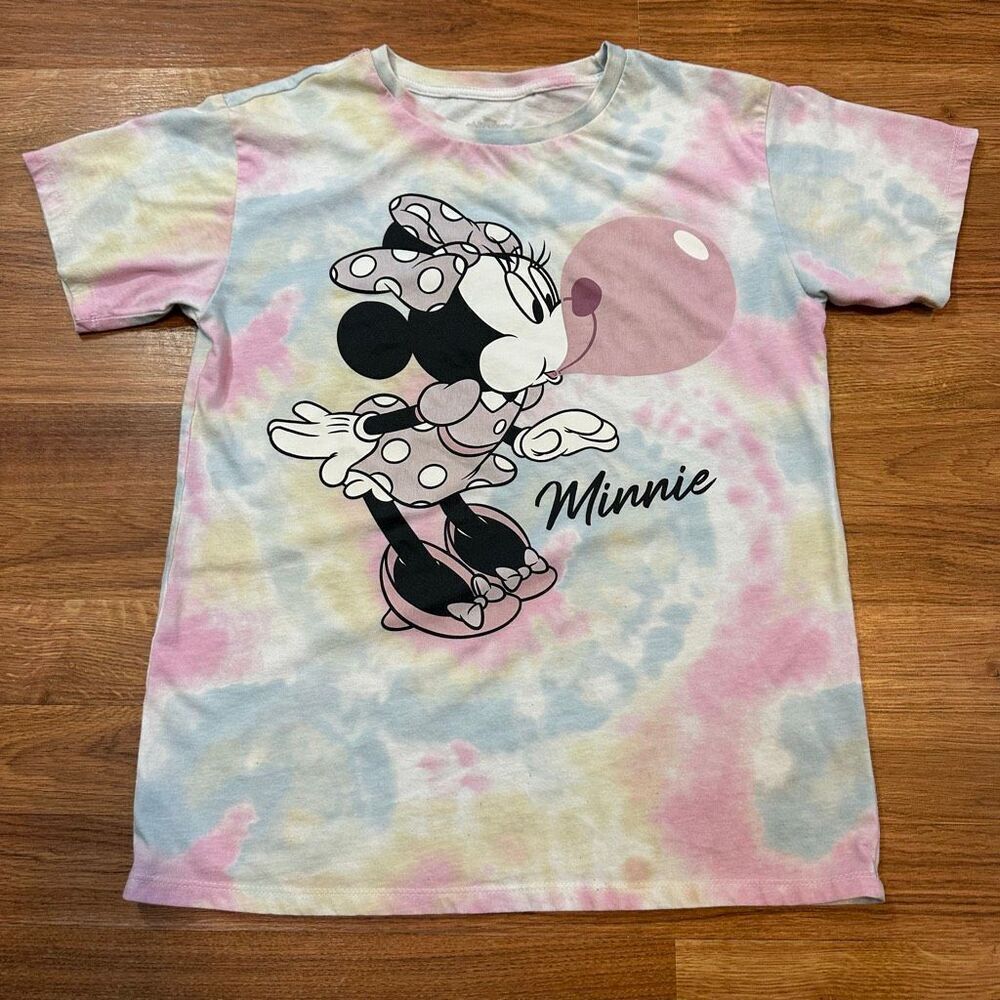 Disney Mickey and Friends Short Sleeve Pastel Tie-dye Minnie Mouse Shirt | Youth